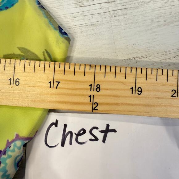 VTG Jonathan Martin Y2k size 6 yellow blue ruffle babydoll wrap dress coquette - Picture 4 of 12